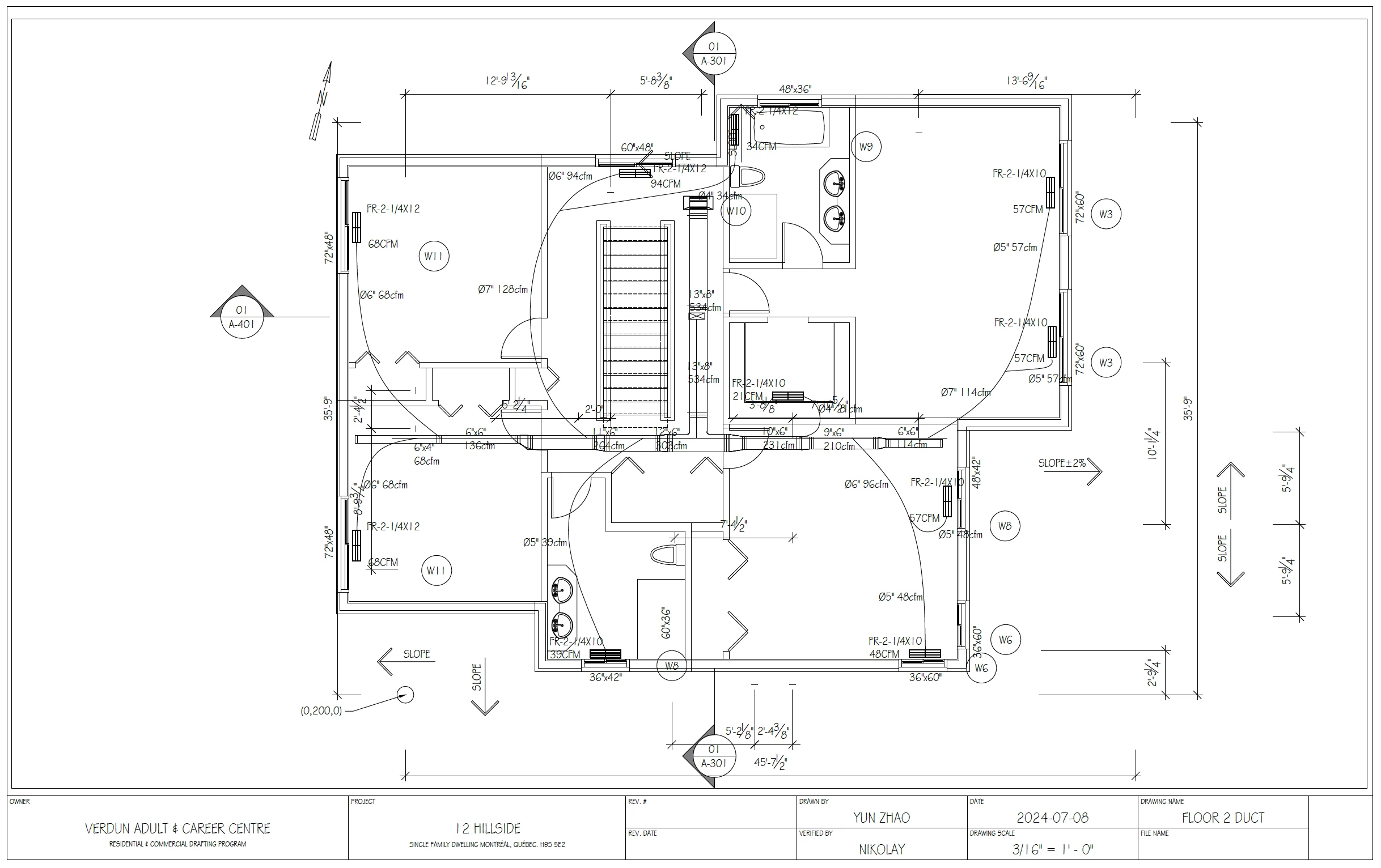 Building mechanical drawing