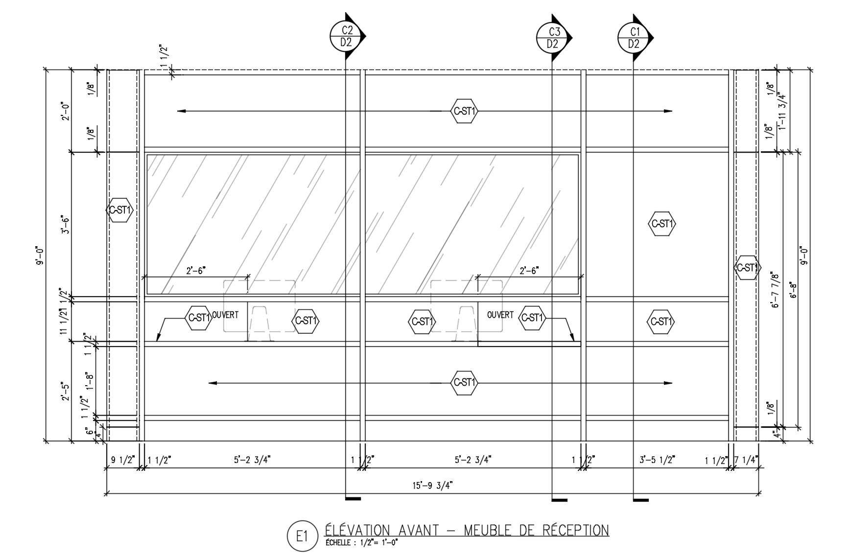 Architectural millwork shop drawings
